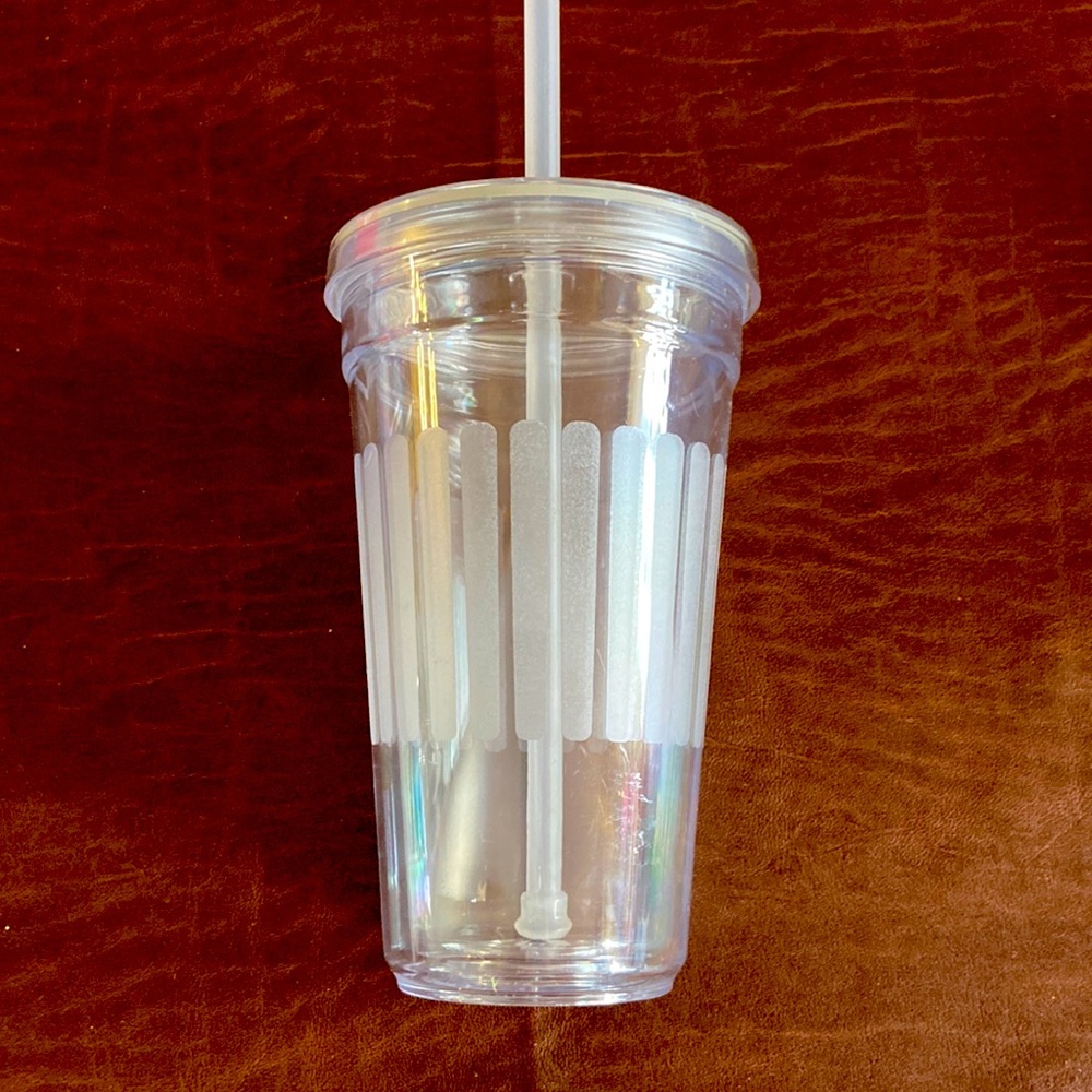 Clear travel mug